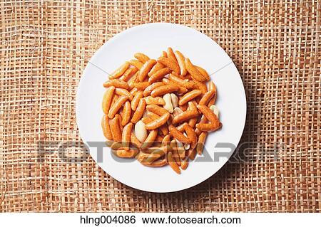 Stock Photograph - Japanese rice crackers. Fotosearch