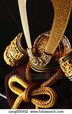 Stock Image - Japanese style Kabuto helm. Fotosearch