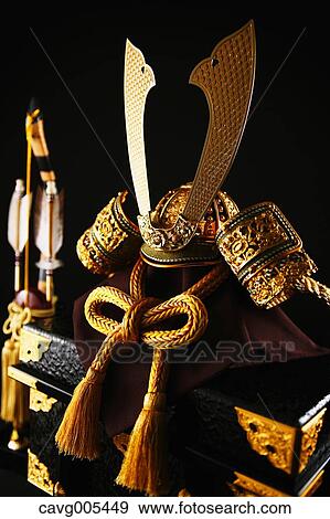 Japanese style Kabuto helm View Large Photo Image Stock Photo - Japanese style Kabuto helm. Fotosearch