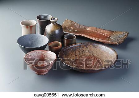 Japanese traditional pottery View Large Photo Image Stock Image - Japanese traditional pottery. Fotosearch