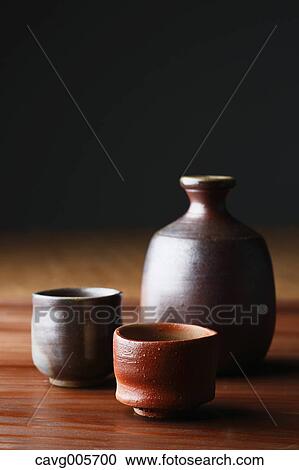 Stock Image - Japanese traditional pottery. Fotosearch
