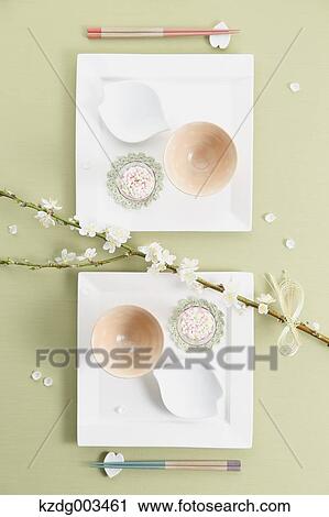 Stock Image - Pastel color table coordinate. Fotosearch