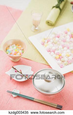 Stock Photography - Pastel color table coordinate. Fotosearch