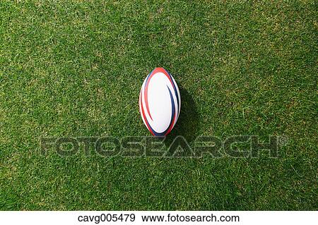 Rugby ball on grass View Large Photo Image Stock Photo - Rugby ball on grass. Fotosearch