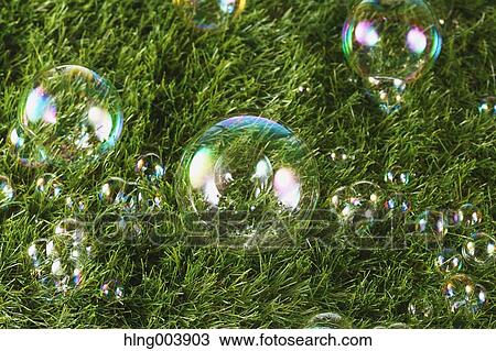 Soap bubbles on grass View Large Photo Image Stock Image - Soap bubbles on grass. Fotosearch