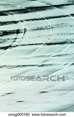 Stock Image - Wet racing track. Fotosearch