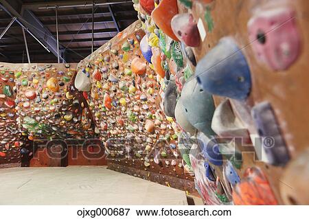 Bouldering gym View Large Photo Image Stock Photo - Bouldering gym. Fotosearch