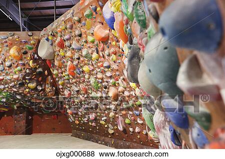 Stock Photo - Bouldering gym. Fotosearch