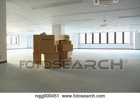 Boxes in an empty office View Large Photo Image Stock Image - Boxes in an empty office. Fotosearch