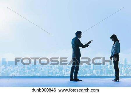 Businessman harrasing woman View Large Photo Image Stock Photograph - Businessman harrasing woman. Fotosearch
