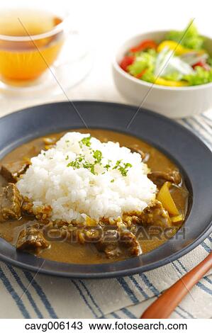 Stock Image - Curry and rice. Fotosearch