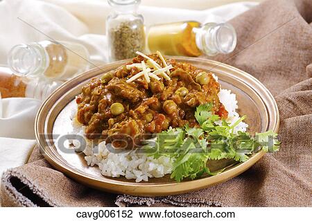 Stock Image - Curry and rice. Fotosearch