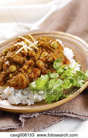 Stock Image - Curry and rice. Fotosearch
