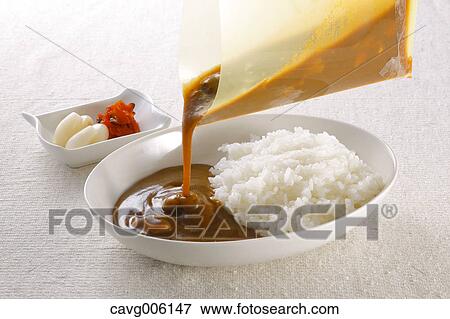 Curry and rice View Large Photo Image Stock Photo - Curry and rice. Fotosearch