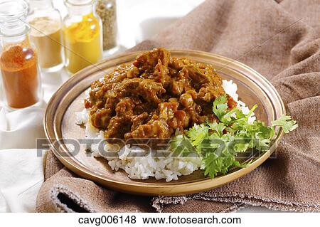 Stock Photo - Curry and rice. Fotosearch