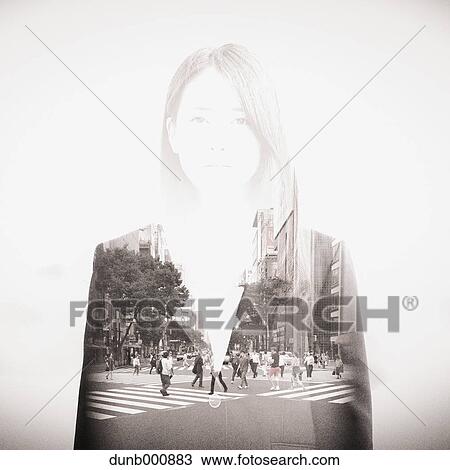 Double exposure of young woman and cityscape View Large Photo Image Stock Image - Double exposure of young woman and cityscape. Fotosearch