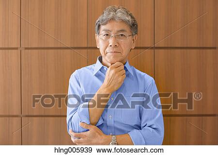 Fashionable Japanese senior man portrait View Large Photo Image Stock Photo - Fashionable Japanese senior man portrait. Fotosearch