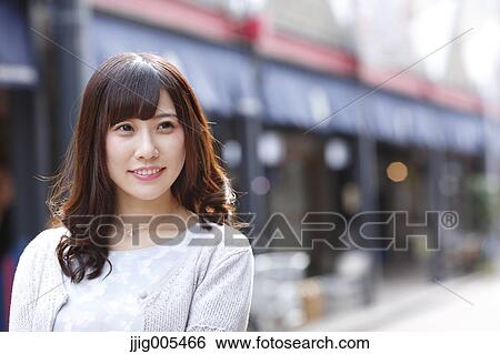 Fashionable Japanese woman at a traditional shopping street, Tokyo, Japan View Large Photo Image Stock Photograph - Fashionable Japanese woman at a traditional shopping street, Tokyo, Japan. Fotosearch
