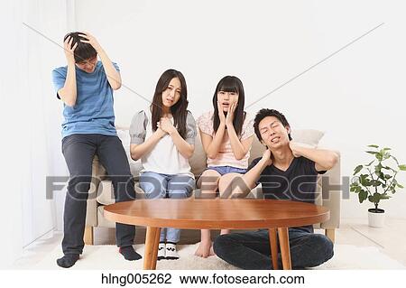 Group of Japanese supporters in the living room View Large Photo Image Stock Image - Group of Japanese supporters in the living room. Fotosearch