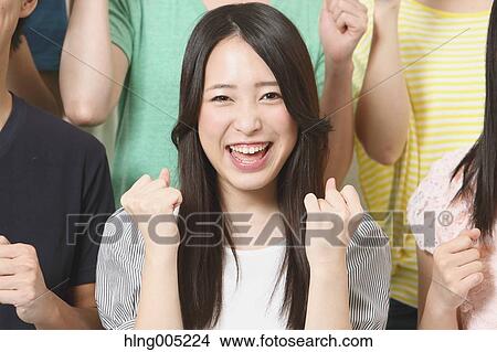 Group of Japanese supporters View Large Photo Image Picture - Group of Japanese supporters. Fotosearch