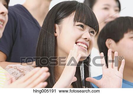 Group of Japanese supporters View Large Photo Image Stock Image - Group of Japanese supporters. Fotosearch
