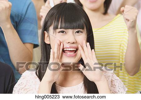 Group of Japanese supporters View Large Photo Image Stock Image - Group of Japanese supporters. Fotosearch