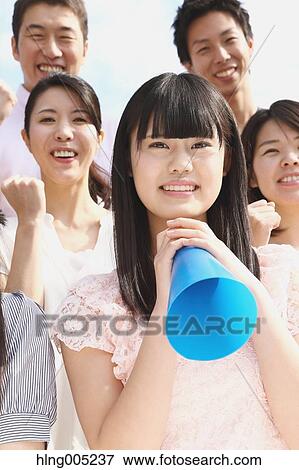 Group of Japanese supporters View Large Photo Image Stock Photo - Group of Japanese supporters. Fotosearch