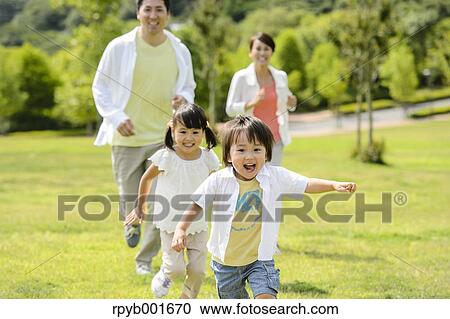 Japanese family at the park View Large Photo Image Stock Image - Japanese family at the park. Fotosearch