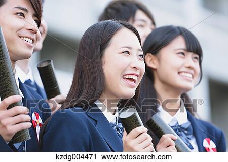 Japanese high school graduation ceremony View Large Photo Image Stock Image - Japanese high school graduation ceremony. Fotosearch
