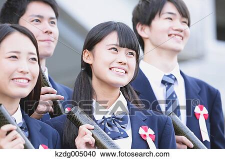 Japanese high school graduation ceremony View Large Photo Image Stock Image - Japanese high school graduation ceremony. Fotosearch