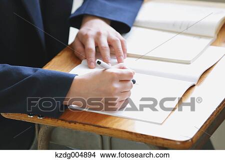 Japanese high-school student during a lesson View Large Photo Image Picture - Japanese high-school student during a lesson. Fotosearch