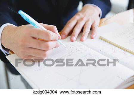 Japanese high-school student during a lesson View Large Photo Image Picture - Japanese high-school student during a lesson. Fotosearch
