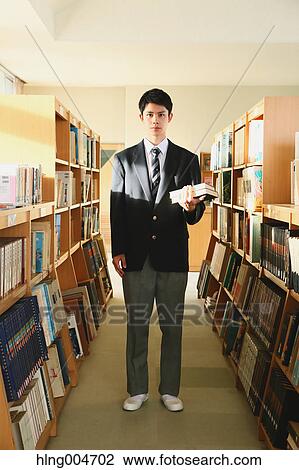 Japanese high-school student in the school library View Large Photo Image Stock Image - Japanese high-school student in the school library. Fotosearch