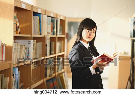 Japanese high-school student in the school library View Large Photo Image Stock Image - Japanese high-school student in the school library. Fotosearch