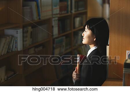 Japanese high-school student in the school library View Large Photo Image Stock Photo - Japanese high-school student in the school library. Fotosearch