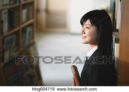 Japanese high-school student in the school library View Large Photo Image Stock Photo - Japanese high-school student in the school library. Fotosearch