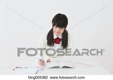 Japanese High-school student in uniform against white background View Large Photo Image Stock Image - Japanese High-school student in uniform against white background. Fotosearch