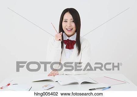 Japanese High-school student in uniform against white background View Large Photo Image Stock Image - Japanese High-school student in uniform against white background. Fotosearch