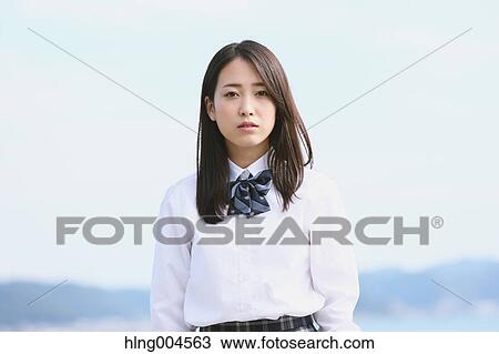 Japanese high-school student portrait View Large Photo Image Stock Image - Japanese high-school student portrait. Fotosearch