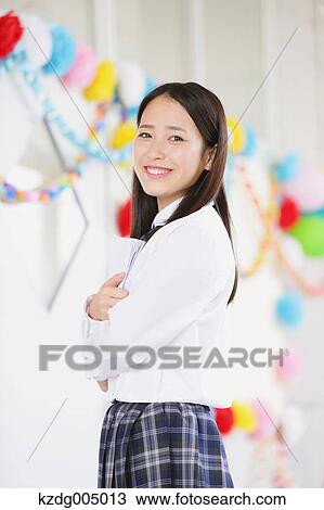 Japanese high-school student portrait View Large Photo Image Stock Image - Japanese high-school student portrait. Fotosearch