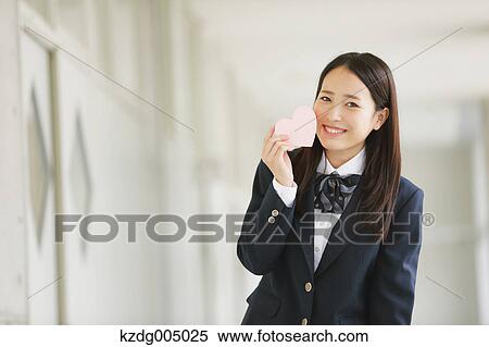 Stock Photography - Japanese high-school student portrait. Fotosearch