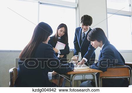 Japanese high-school students after class View Large Photo Image Stock Image - Japanese high-school students after class. Fotosearch