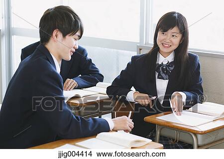 Japanese high-school students during a lesson View Large Photo Image Picture - Japanese high-school students during a lesson. Fotosearch