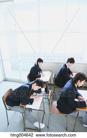 Japanese high-school students during a lesson View Large Photo Image Stock Image - Japanese high-school students during a lesson. Fotosearch