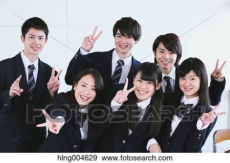 Japanese high-school students during a lesson View Large Photo Image Stock Photo - Japanese high-school students during a lesson. Fotosearch