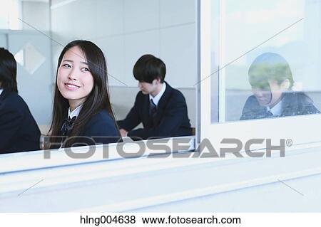 Japanese high-school students during a lesson View Large Photo Image Stock Photo - Japanese high-school students during a lesson. Fotosearch