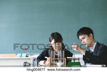 Japanese high-school students in empty classroom View Large Photo Image Stock Photo - Japanese high-school students in empty classroom. Fotosearch