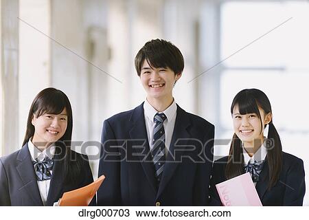 Japanese high-school students in school corridor View Large Photo Image Stock Image - Japanese high-school students in school corridor. Fotosearch