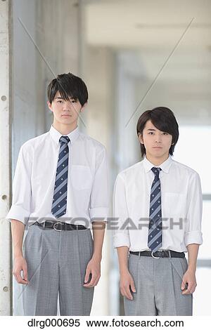 Japanese high-school students in school corridor View Large Photo Image Stock Photography - Japanese high-school students in school corridor. Fotosearch