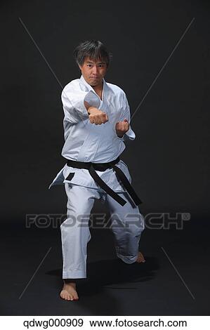 Japanese karate master training View Large Photo Image Stock Photo - Japanese karate master training. Fotosearch